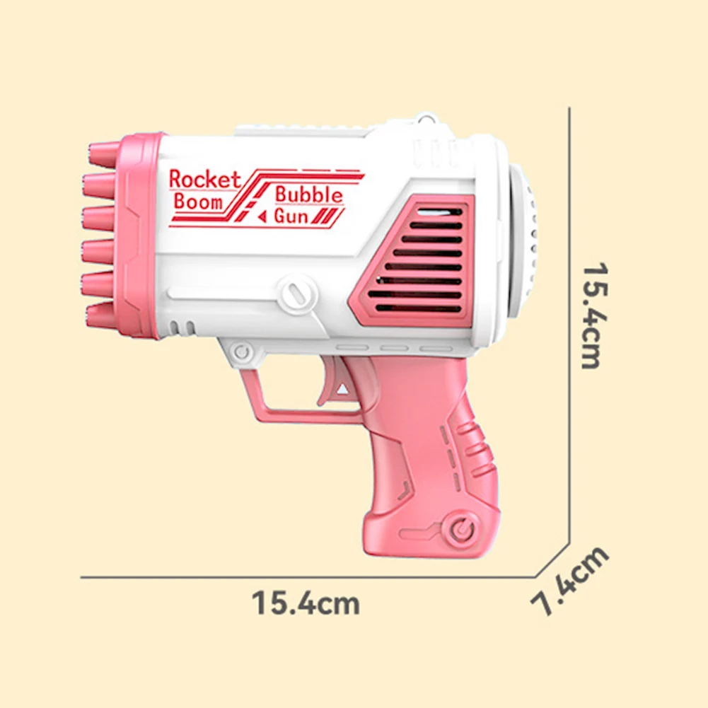 32 หลุมอัตโนมัติ Bubble Machine กลางแจ้ง Bubble ของเล่น LeakProof ไม่มีของเหลวเด็กไฟฟ้า Bubble Gun Rocket สบู่ของเล่น