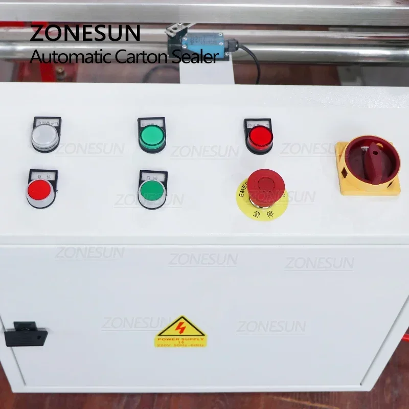 ZONESUN ZS-FK8001 التلقائي الكرتون الزاوية السدادة الشريط ملصق أربعة الجانبين الكرتون حافة آلة الختم آلة الربط