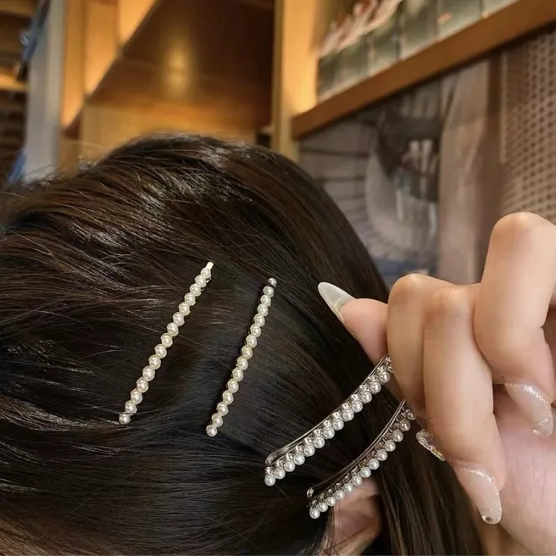 

2pc Lovely Alloy Pearl Hair Side Clips Hairpin for Women Girls Headband for Wedding Party Hair Accessories Headwear Ornament