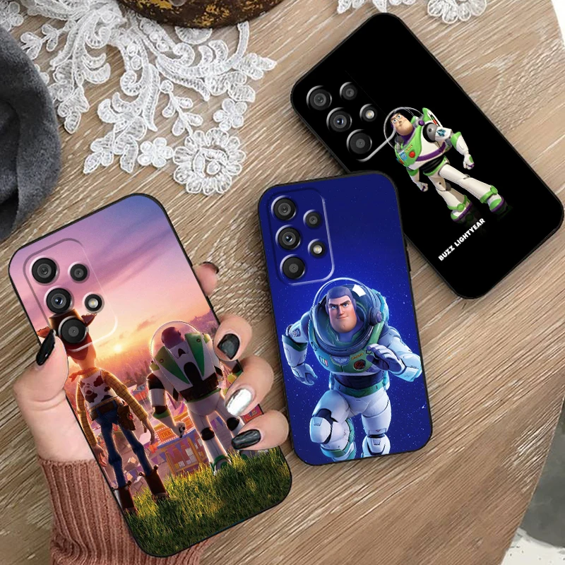 Toy Story Buzz Lightyear For Samsung A53 A52 A33 A32 A51 A71 A21S A13 A73 A55 A22 A23 A35 A72 A54 A12 5G Black Soft Phone Case