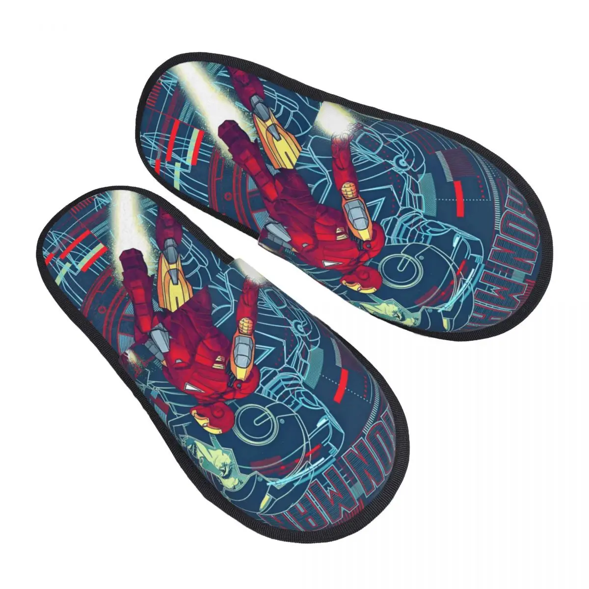 

Изготовленные на заказ домашние тапочки из мягкой пены с эффектом памяти, женские уютные теплые противоскользящие тапочки с супергероем