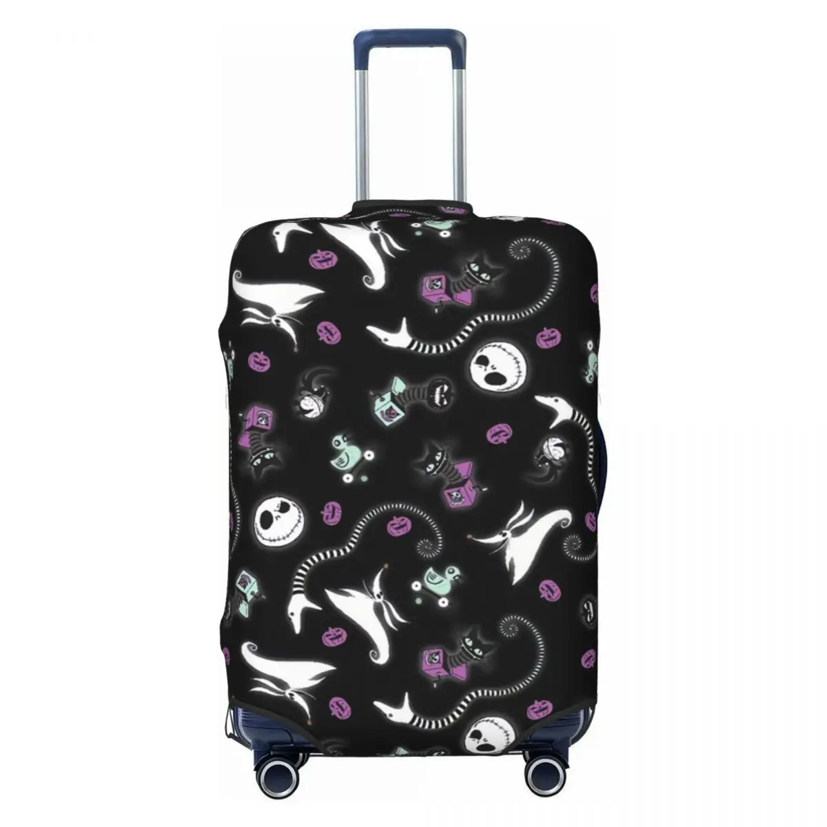 

Custom The Nightmare Before Christmas Jack Skellington Luggage Cover Protector Cute Travel Suitcase Covers for 18-32 Inch