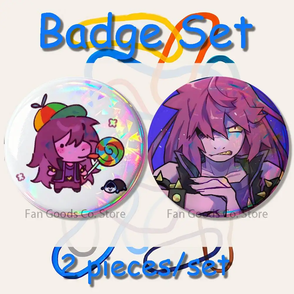 

Susie D-Deltarune 2-piece set Pins Backpack Clothes Jewelry Accessories Cartoon Round Brooch Button Badge Fans Collection Gifts