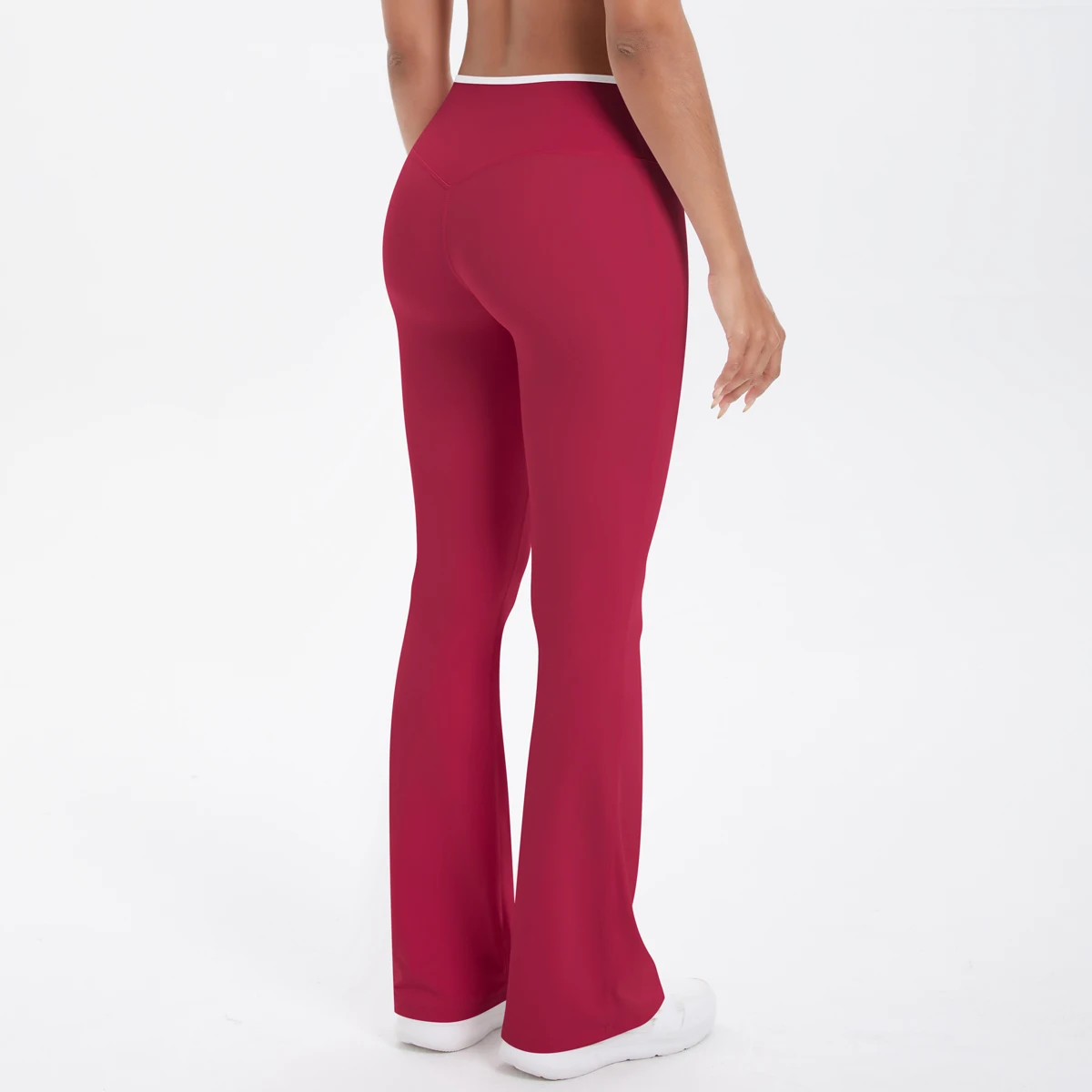 1PC Women Solid Color High Waisted Peach Buttocks Bell-bottoms Yoga Pants Legging Quick Drying Fitness Sports Running Yoga Pants