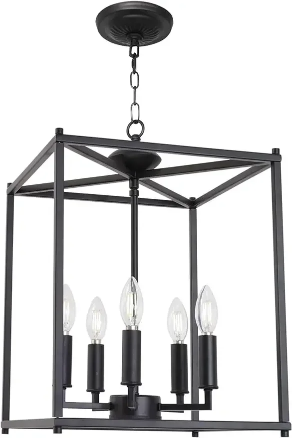 

Foyer Chandelier 5 Lights Farmhouse Candle Pendant Light Fixture Lantern Hanging Ceiling Lights