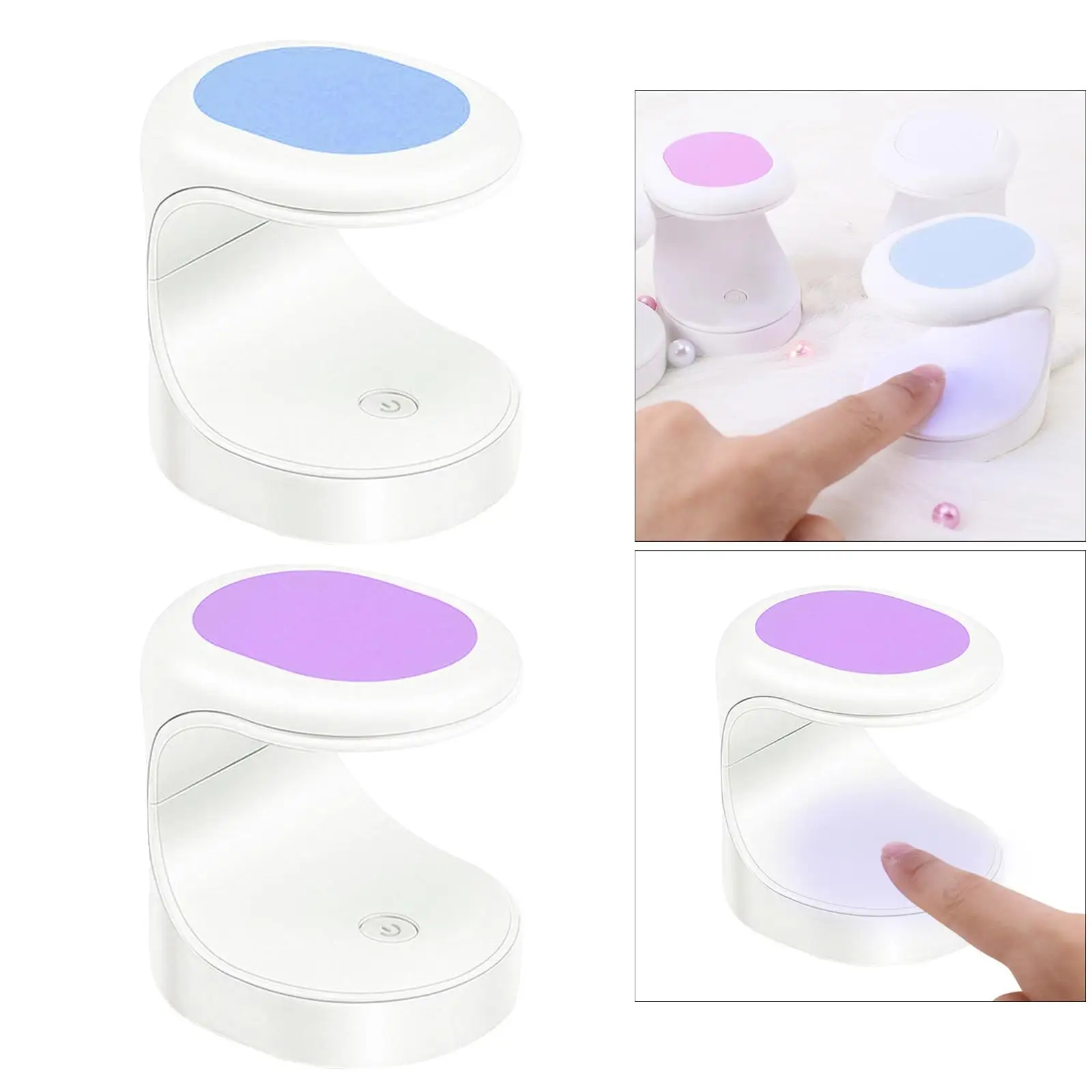 โคมไฟเครื่องเป่าเล็บขนาดเล็กรูปไข่ 60 ตัวจับเวลา 16W UV LED โคมไฟสําหรับเจล Polish Home และ