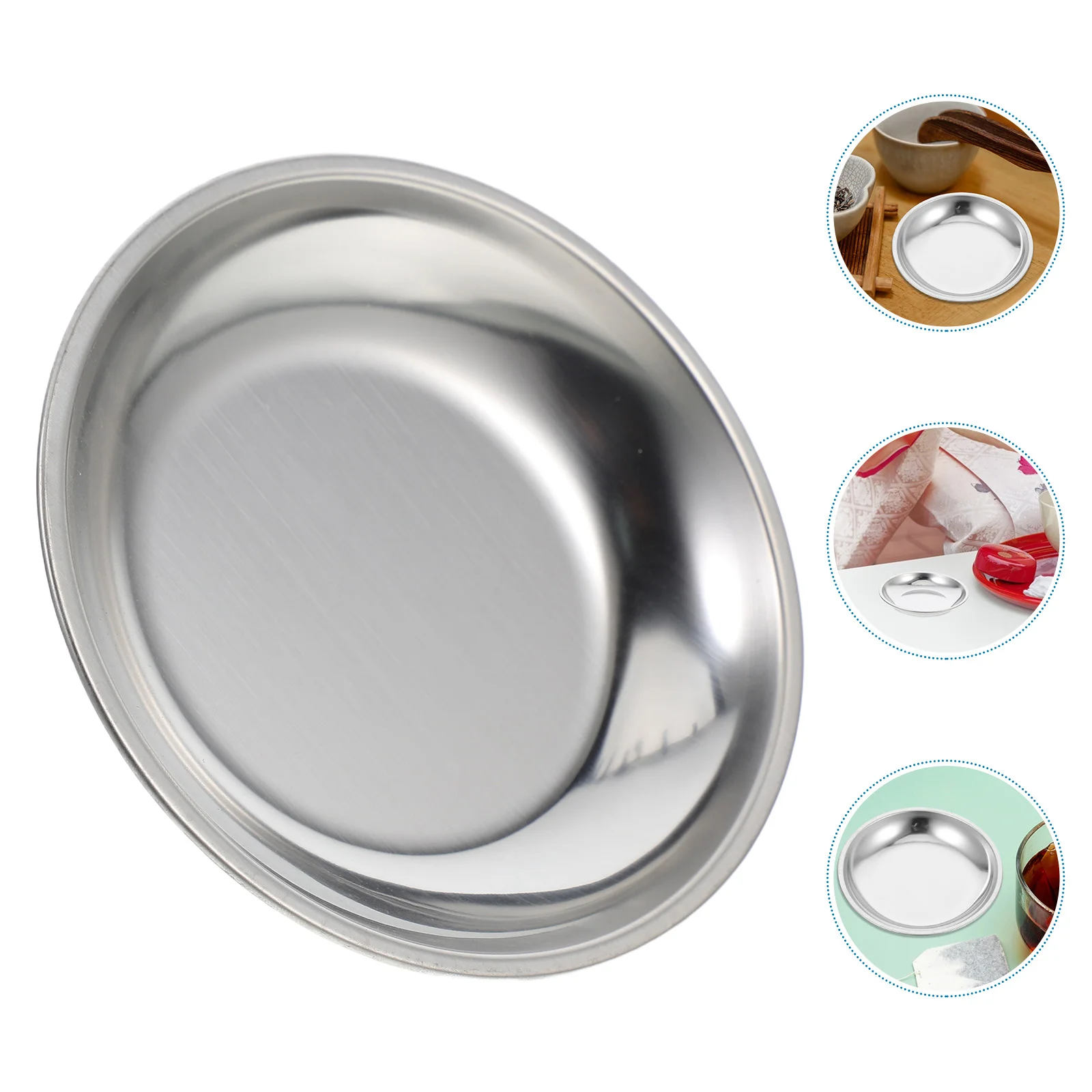 

Stainless Steel Tea Bag Dish Bags Organiser Metal Saucer Coaster Seasoning Holder Teabag 201 Rest