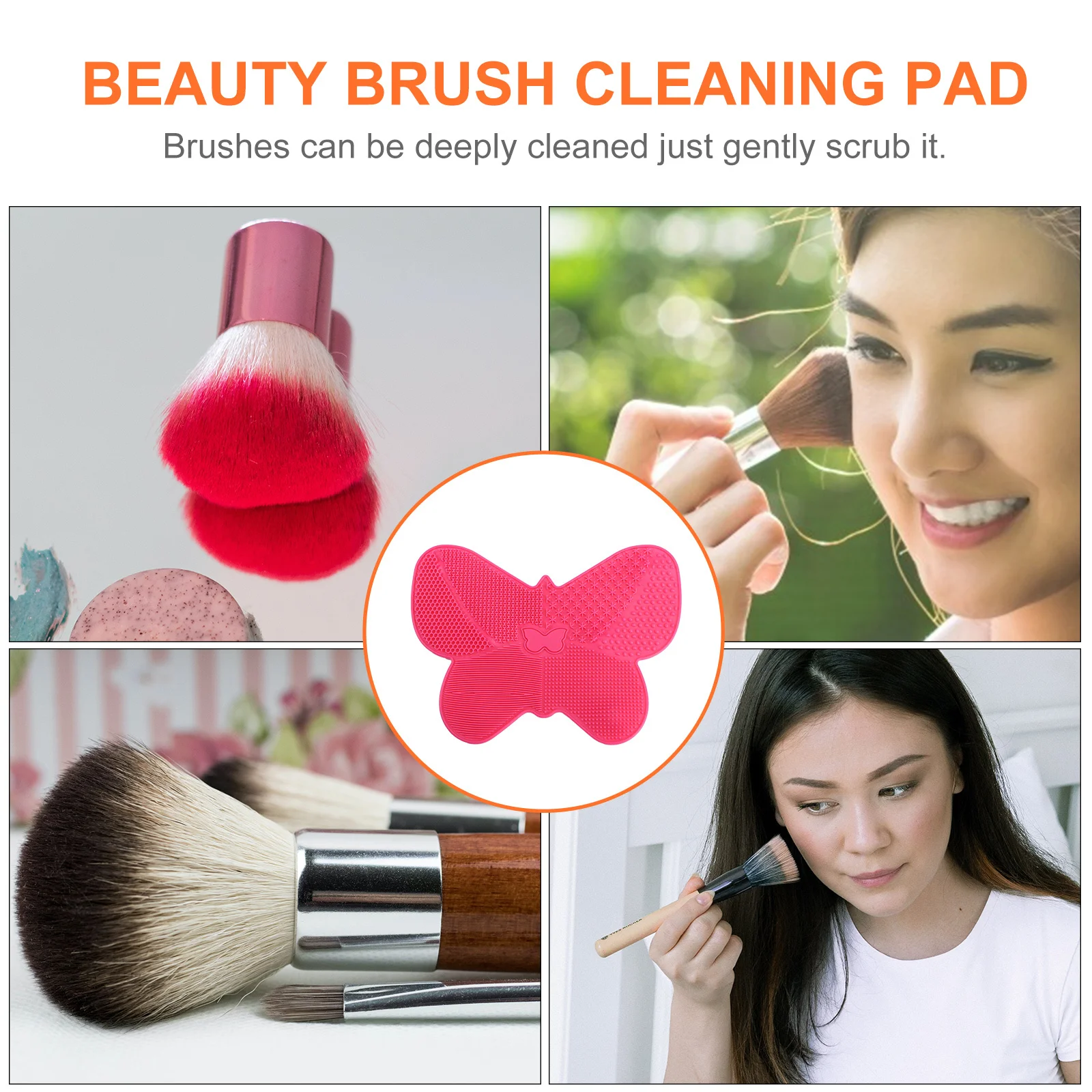 

Silicone Scrub Pad Brush Cleaning Mat Makeup Scrubber Cleaner Tool Beauty Brushes