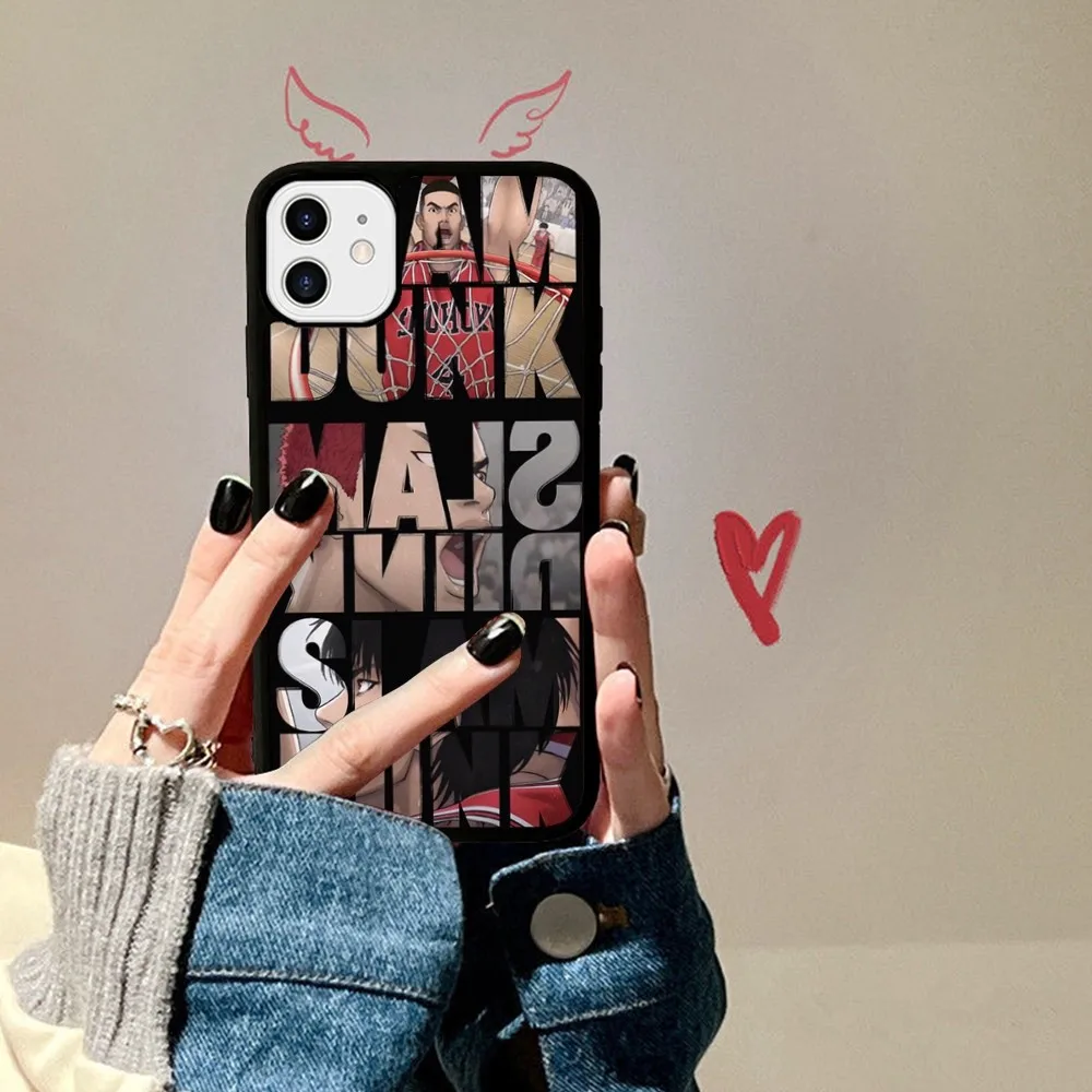 Cute Cartoon Slam Dunk Anime Phone Case Magesafe Magnetic Wireless Charge Case For Samsung S10 20 30 22 23 24 Plus Lite