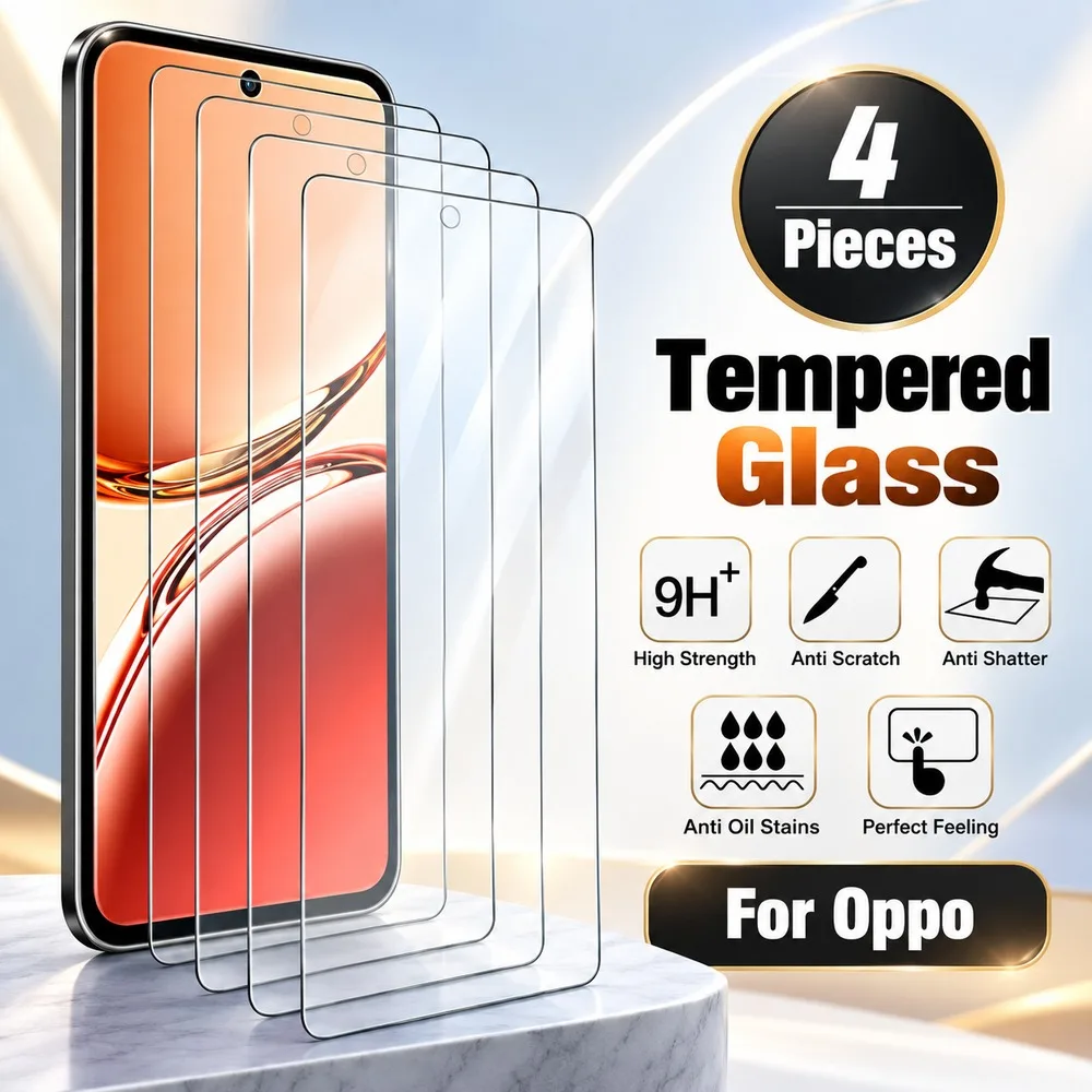 4PCS Tempered Glass For Oppo Reno11 F Reno11 Pro Reno10 reno10 Pro+ Screen Protector For Oppo Reno10 Pro Reno13 Reno13 F HD