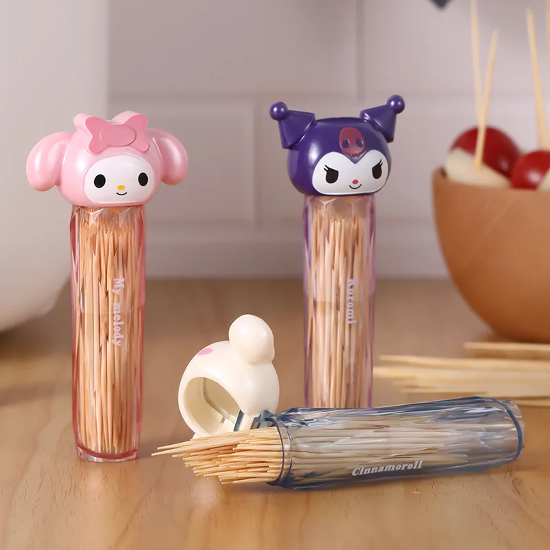 

Sanrio Hello Kitty Cartoon Portable Toothpick Storage Cotton Swab Box Anime Peripheral Toothpick Box Does Not Include Toothpicks