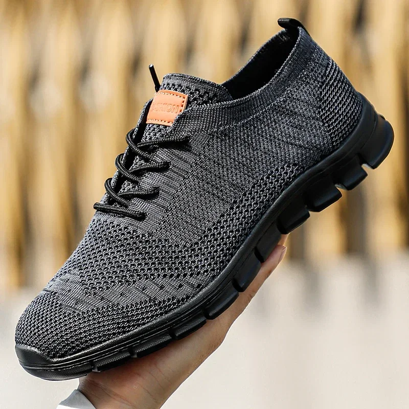 

Мужские дышащие кроссовки из сетки, высококачественные черные модные легкие повседневные кроссовки для спортзала, прогулок и тенниса