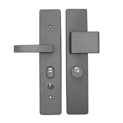 Universal Anti-theft Mortise Entrance gate handle  Anti-explosion Grey Security Door lock Handle Fix Distance 235mm