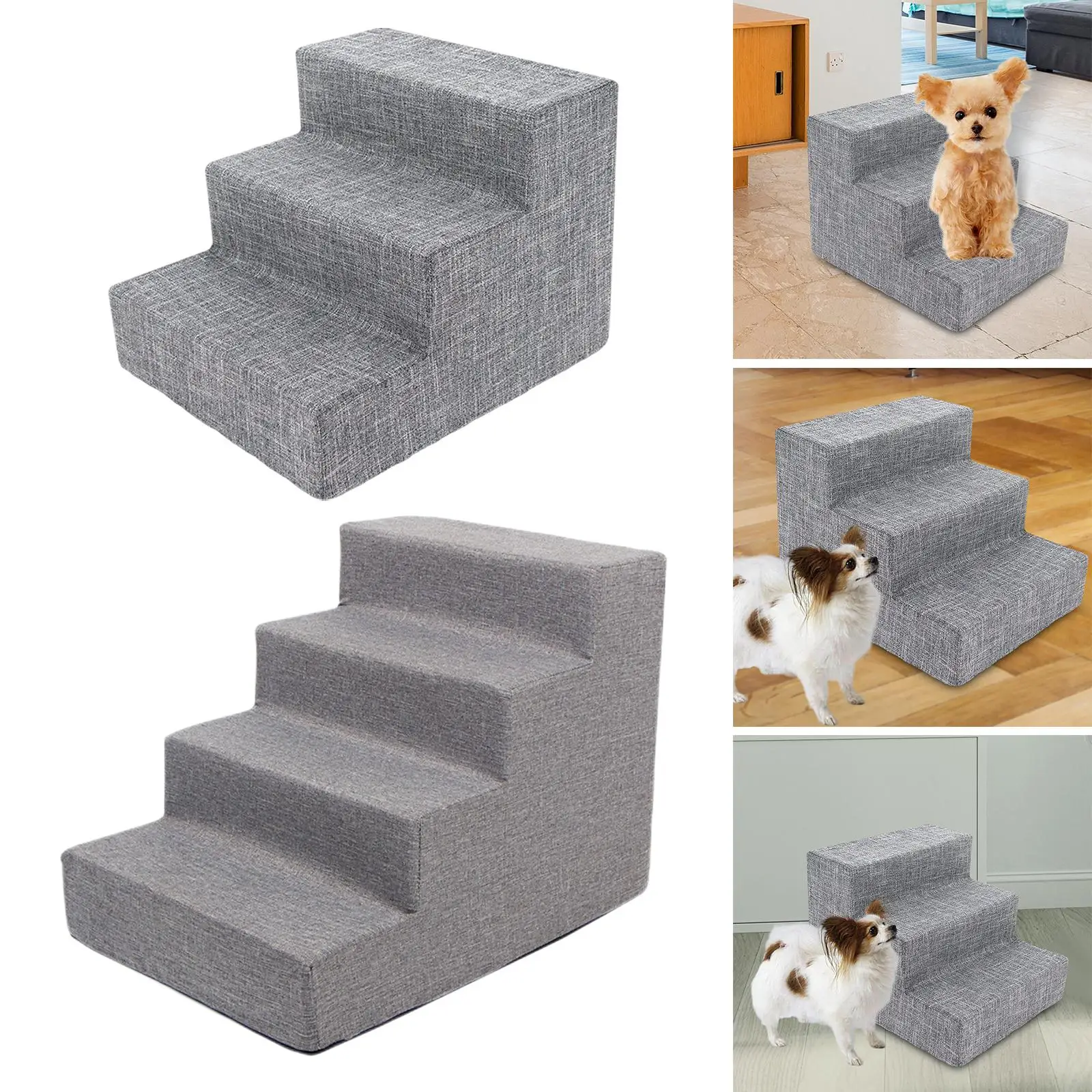 Dog Stairs for Sofa Bed Dog Steps Pet Stairs Climbing Dog Ramp Steps Washable Non Slip Ladder for Cat Puppy Supplies