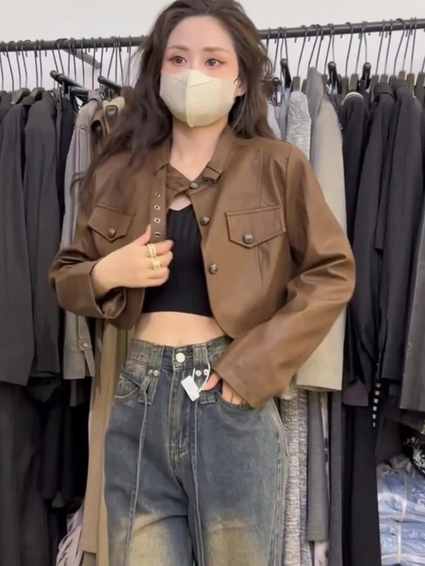 Manteau matelassé en cuir pour femme, style automne-hiver, nouvelle collection, grande taille, sensation haut de gamme, pour le quotidien