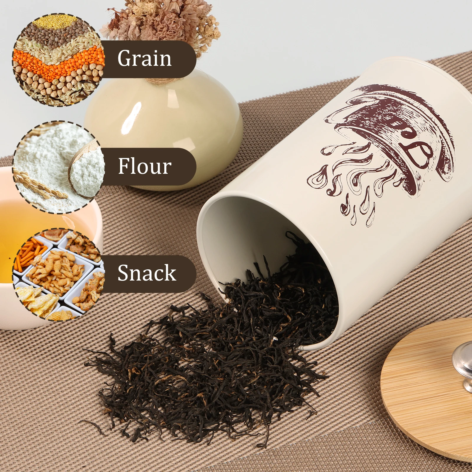 3 adet mutfak saklama kutusu M - Coffee Tea And Sugar Canisters incelemesi ve fiyatı