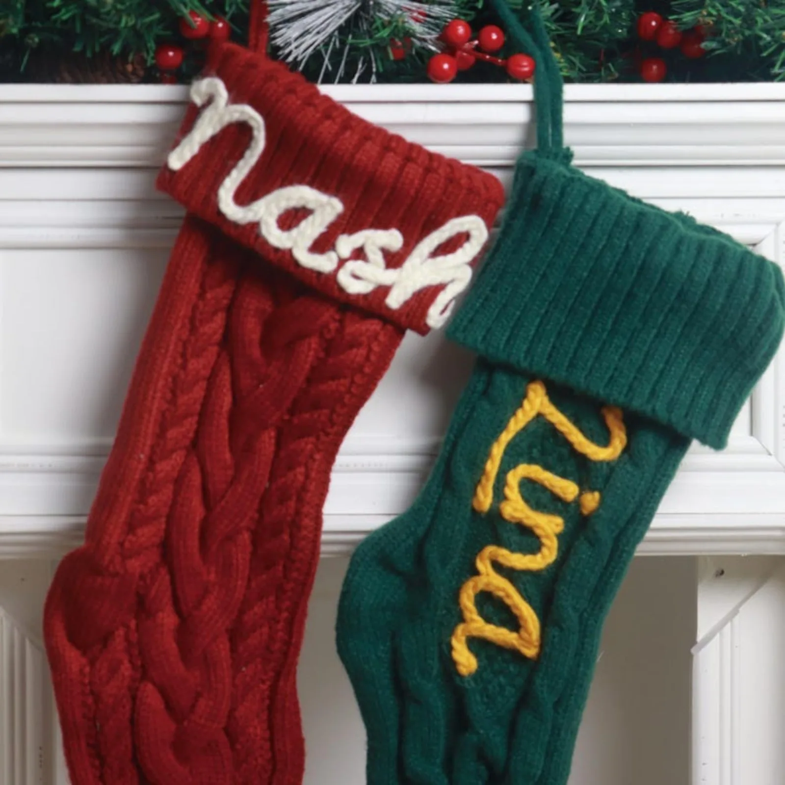 

Персонализированный рождественский чулок с именем, семейные чулки, рождественский чулок с вышивкой, специальный подарок