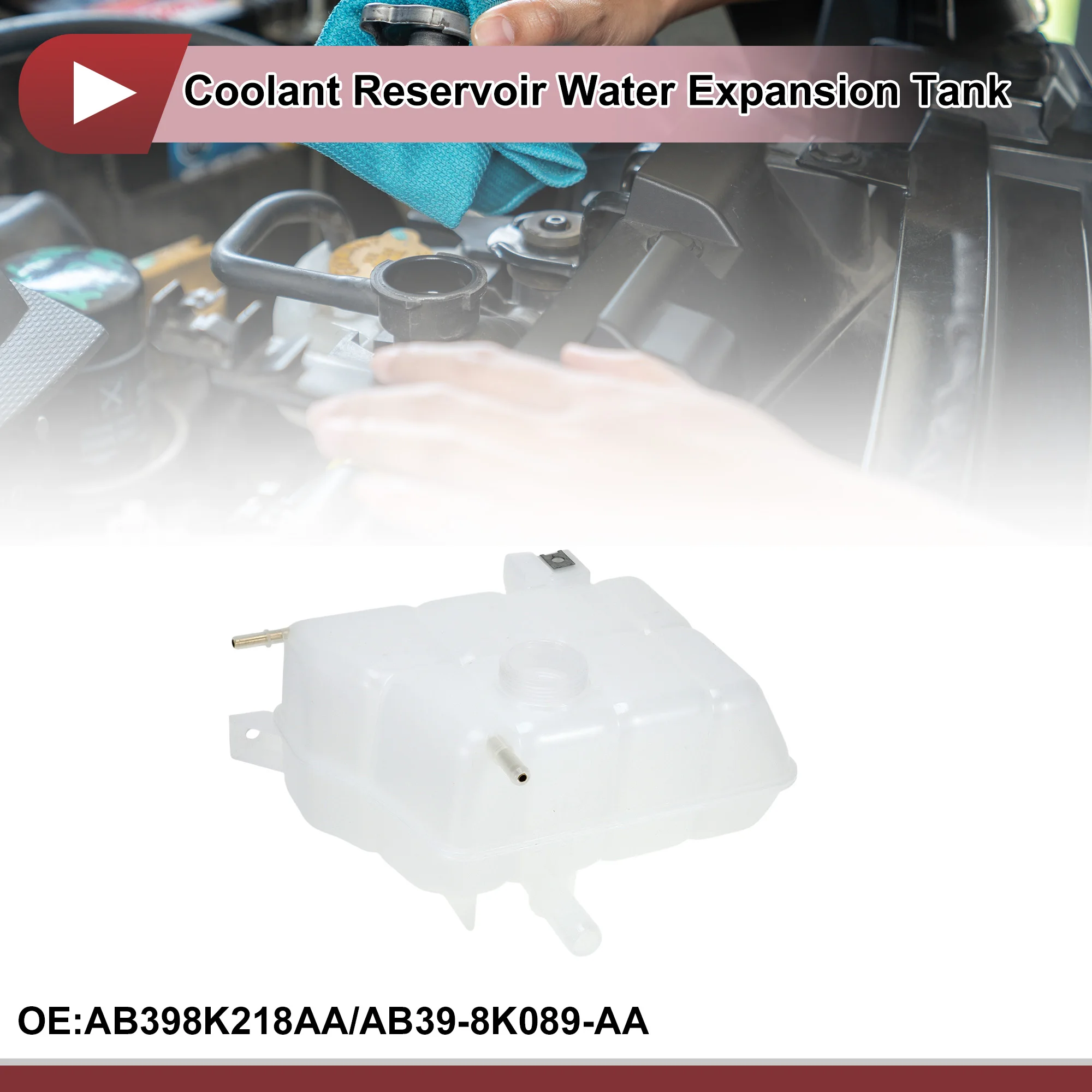 UXCELL Engine Coolant Reservoir Water Expansion Tank for Ford for Ranger 2012-2020 Coolant Bottle No.AB398K218AA