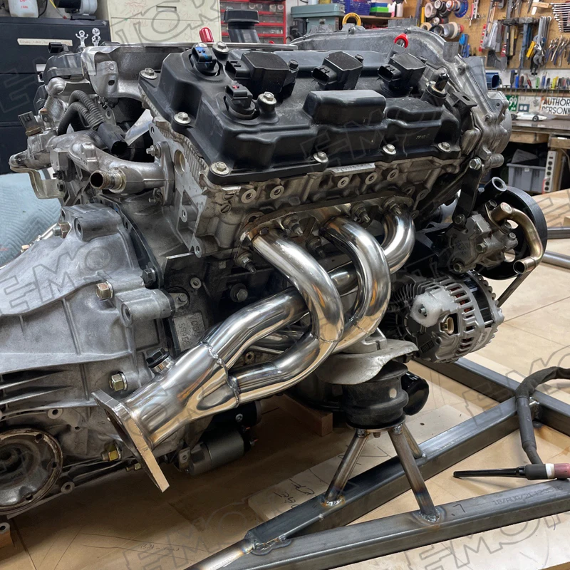 니산 370z 인피니티 G37용 SXLL 스테인리스 스틸 헤더 + 다운스파우트