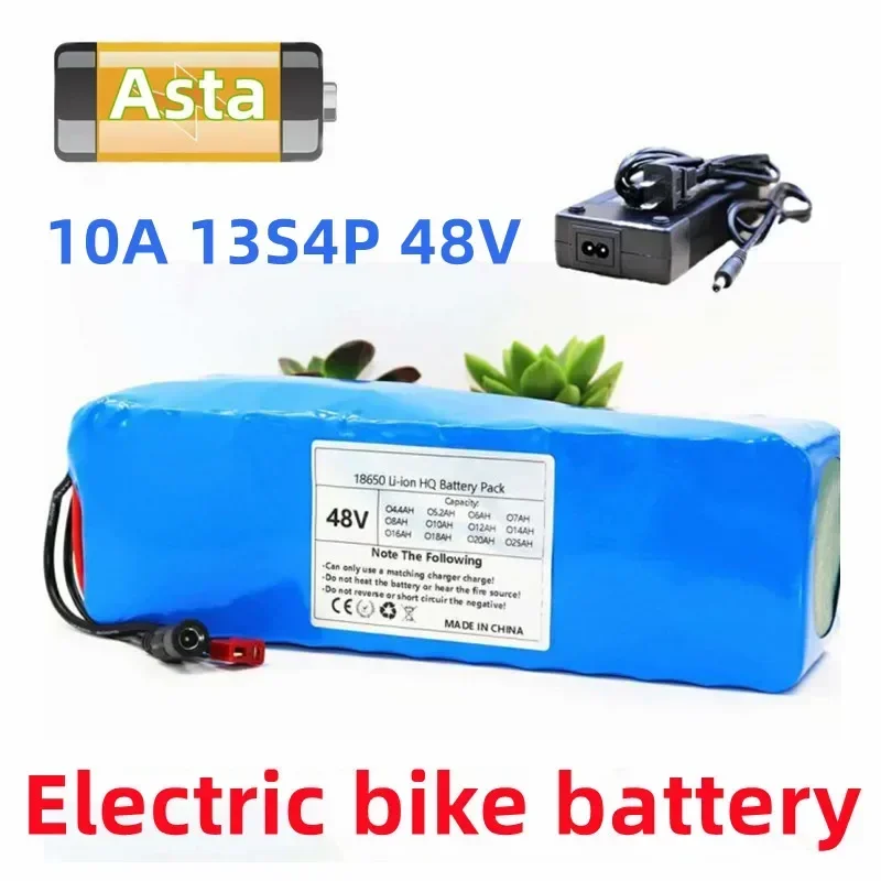 

Electric Bicycle Battery 18650 Battery Pack 13S4P 48V 10Ah 48V 10000mAh 500W Powerful Bicycle Lithium Battery with BMS+charger