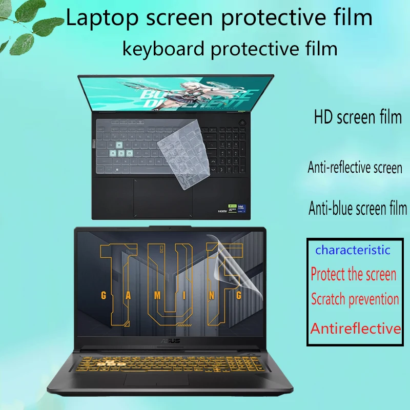 For17.3inch ASUS TUF Gaming F17 A17 FX707 FA707 Keyboard film notebook HD screen film privacy protection anti-peep film Tempered