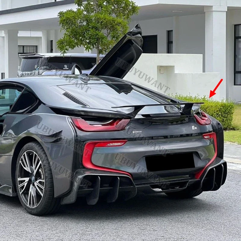 

For BMW i8 2014- 2019 Coupe Carbon Fiber Car Rear Spoiler Wing Trunk Lip