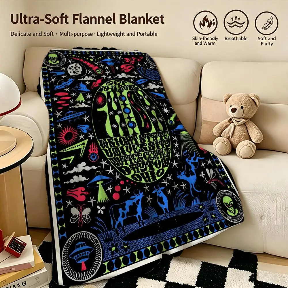 artist S-Sophy Hollington-n Throw Warm Soft Flannel Blanket, Multi-use for Sofa Bed Camping Travel Nap