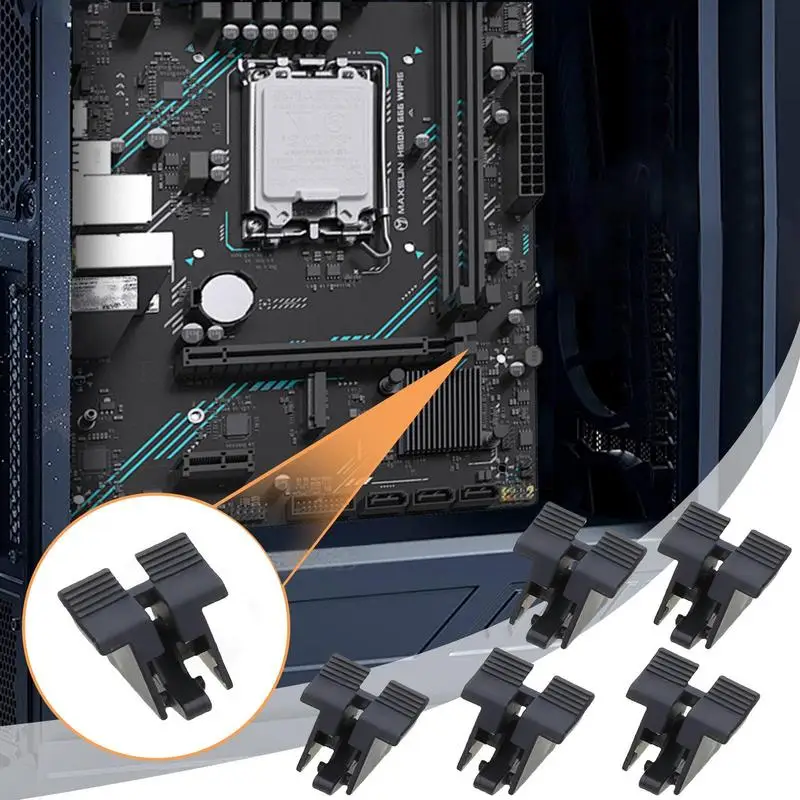 5Pcs Desktop Computer Mainboard 164pin With Fishtail Fixing Clip PCIE 16x Graphics Card Slot Socket Pcie X16 Socket