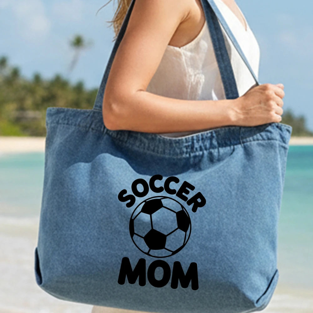 

Джинсовая сумка-тоут, большая вместительная пляжная сумка, подарок для бабушки, на День бабушки, на день рождения, на Рождество, на День матери, для повседневного использования