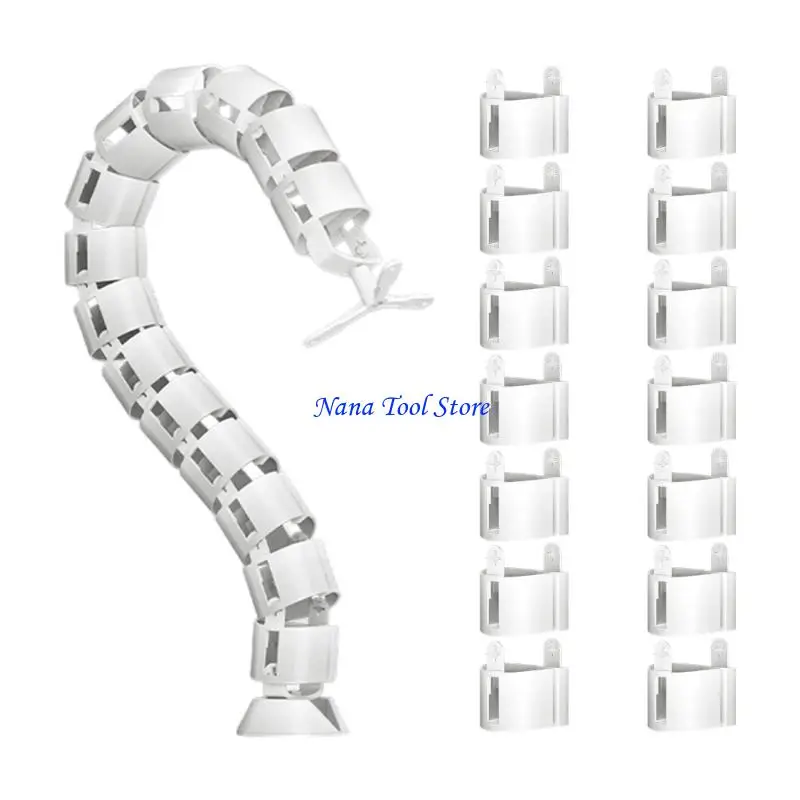 31GJ Cable Spine Under Desk Cable Tray Plastic Cord Flexible Snake Tube