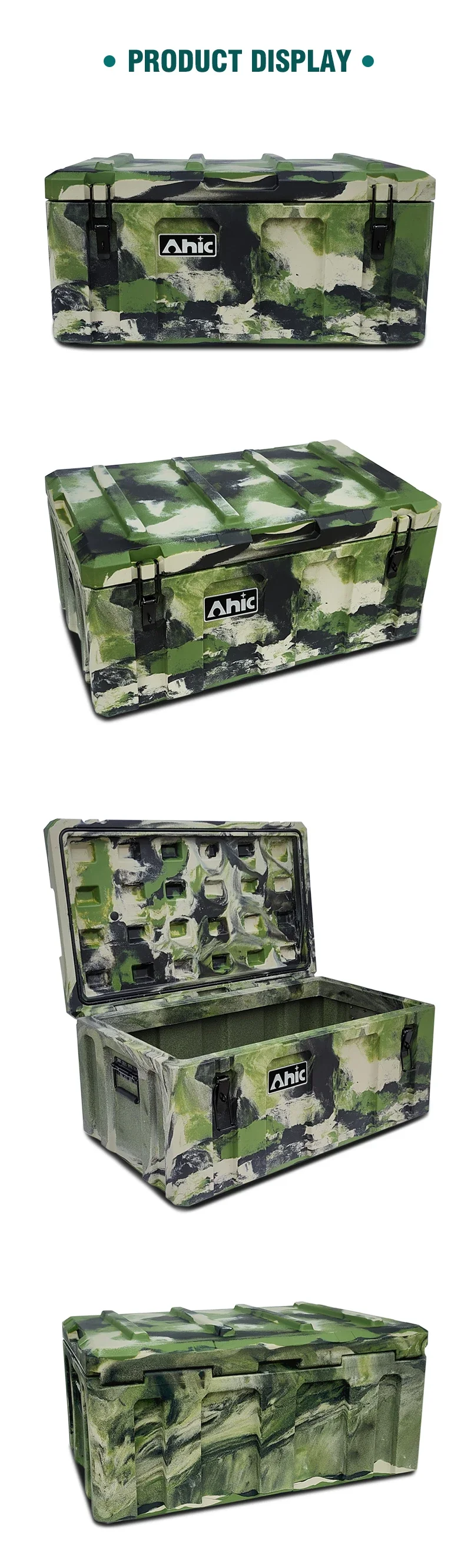 Strong Heavy Duty Plastic Camouflage Color Tool Box Fashion Design for Equipment Storage or Cargo Case OEM/ODM Customizable