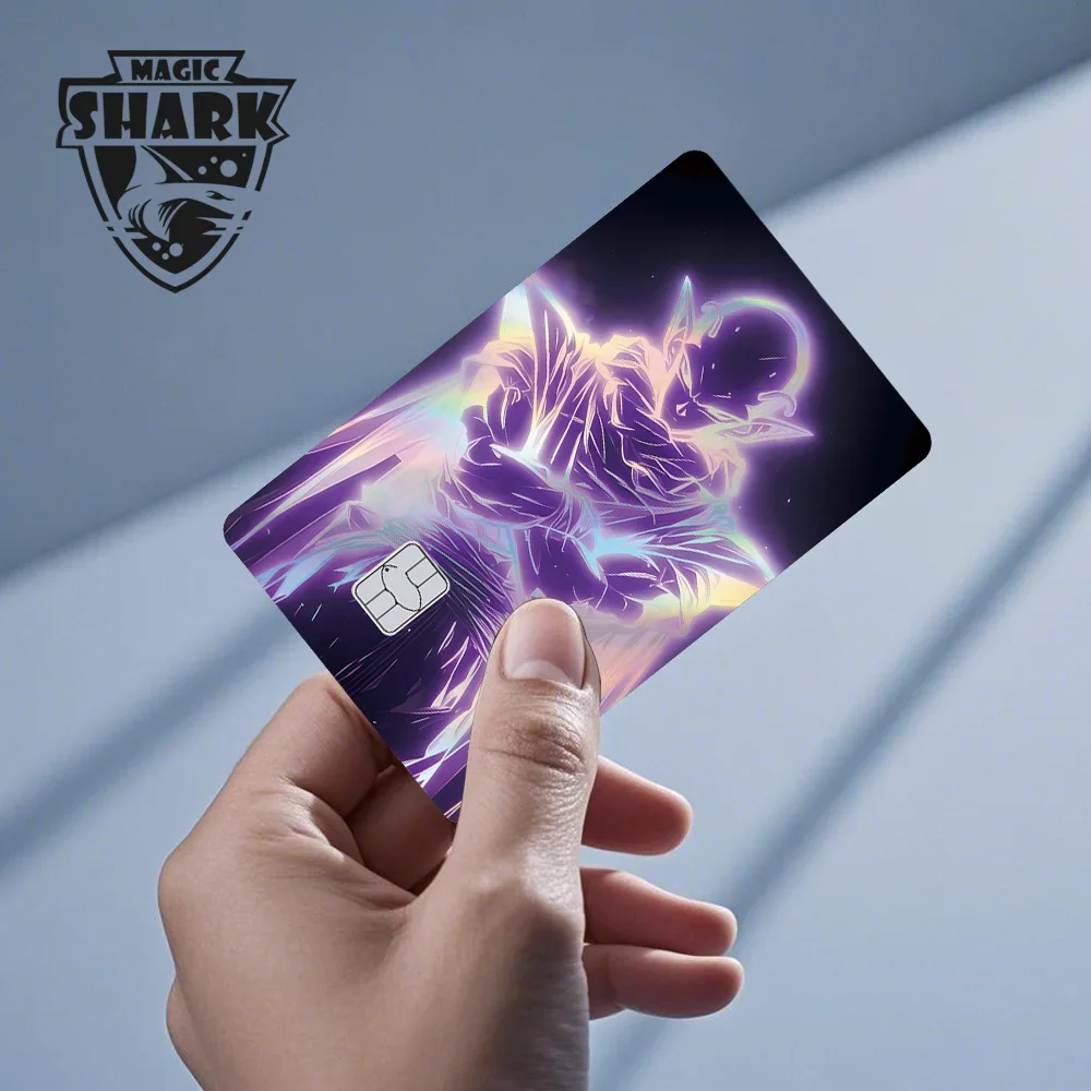 Magic Shark Anime Goku Vegeta Trunks Laser Holographic Shinny Skin Cover Aufkleberfolie für Debit-Kreditkarte – Detail 5