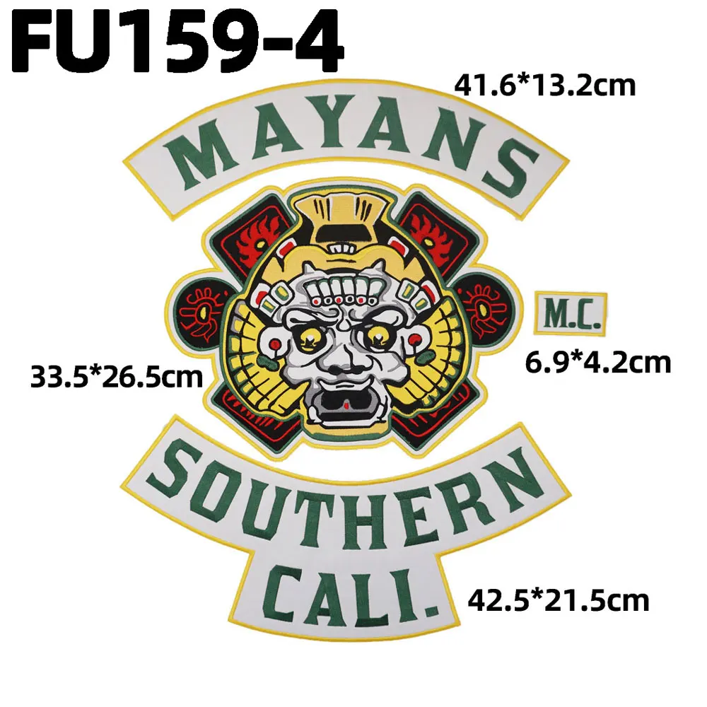 FU159-FU166 MAYANS NORTHERN CALI podkład haftowana naszywka punk naszywka rowerzysty naszywki na ubrania akcesoria odzieżowe odznaka