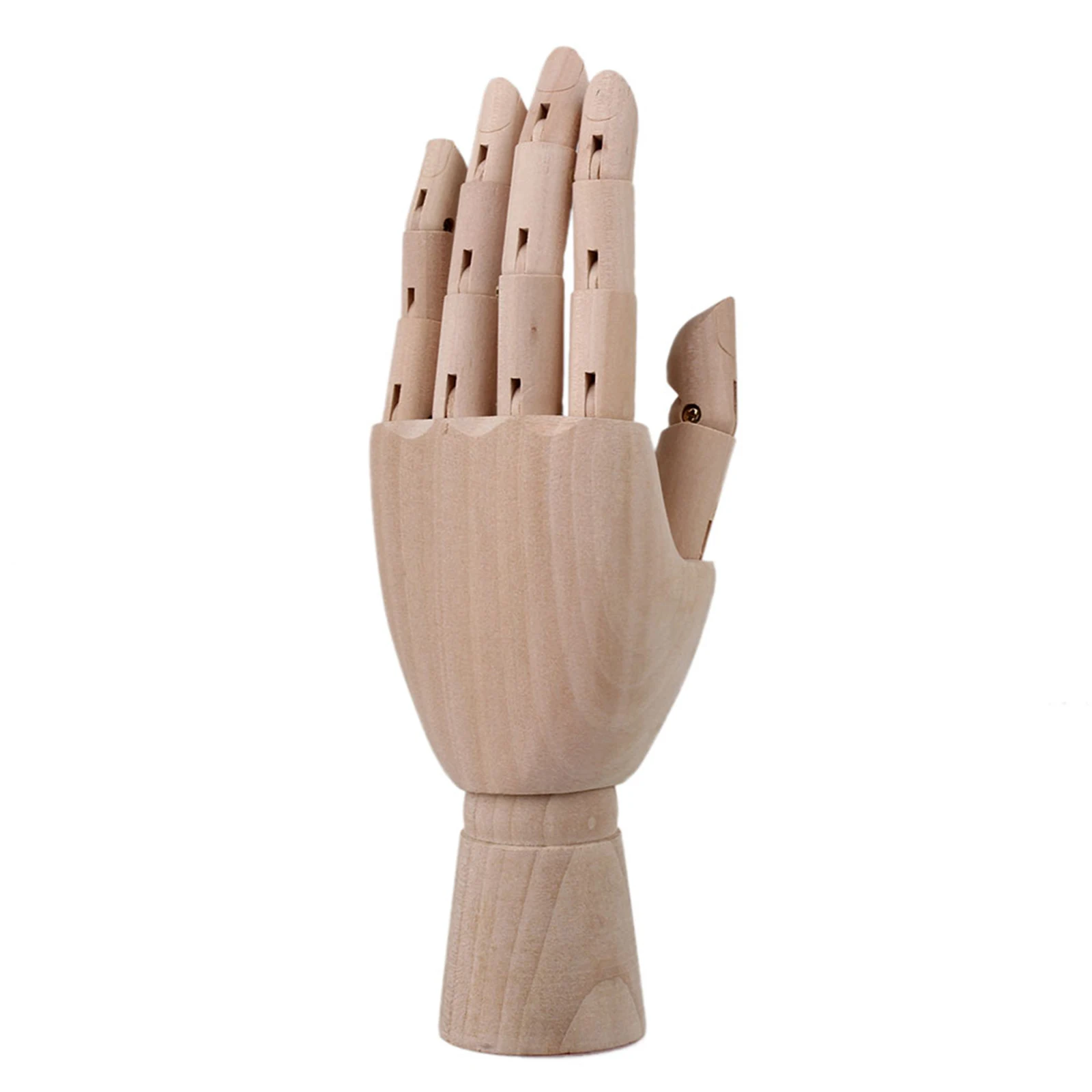 

Hand Mannequin Wooden Model Left hand 10" Articulated Body Left Hand Model