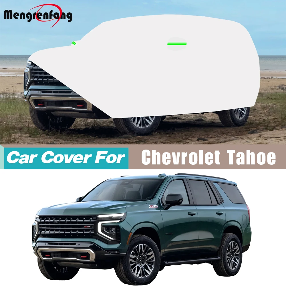 Car Cover For Chevrolet Tahoe 1999-2027 Anti-UV Sun Rain Snow Ice Prevent Windproof SUV Cover