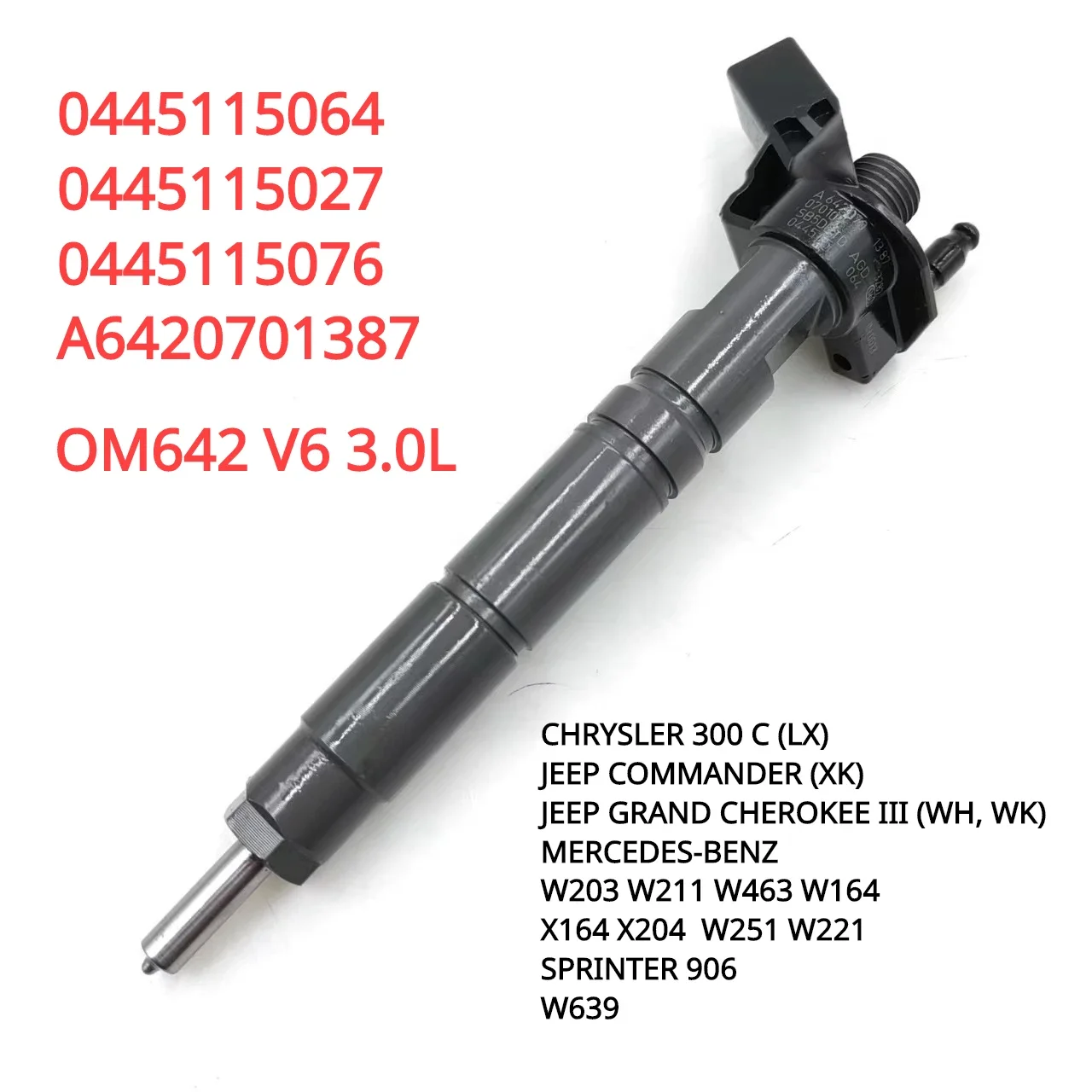 A6420701387 A6420700587 0445115064 New Diesel Fuel Injector Nozzle for Mercedes-Benz E S ML Sprinter Chrysler Jeep 3.0 OM642 V6