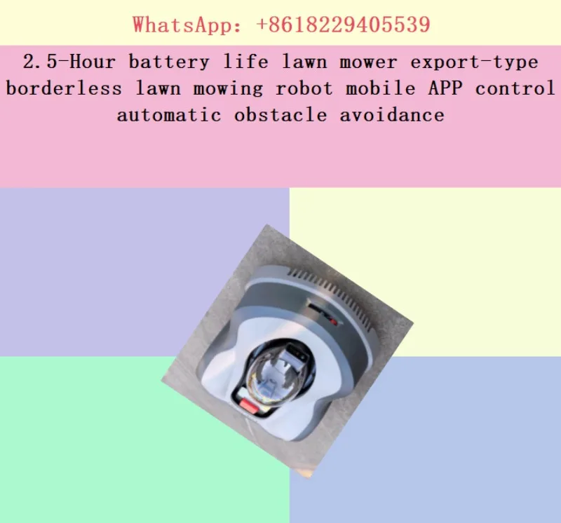 2.5-Hour battery life lawn mower export-type borderless lawn mowing robot mobile APP control automatic obstacle avoidance