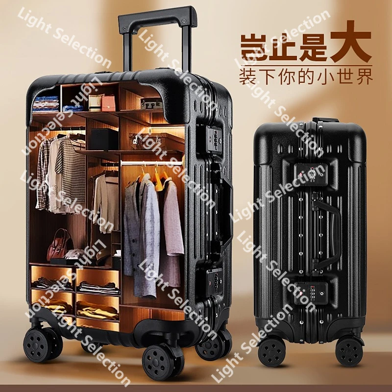 

Source Suitcase Aluminum Frame Trolley Case Men's and Women's 20-inch Large Capacity Travel Password 24-inch Student