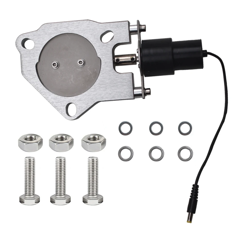 2.5'' Electric Exhaust Cutout Butterfly Valve Motor with Remote Switch Screw Kit