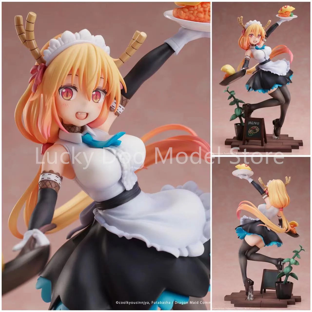 APEXTOYS Original Miss Kobayashi's Dragon Maid Tohru Kanna Kamui Maid Cafe PVC Action Figure Model Doll Toys