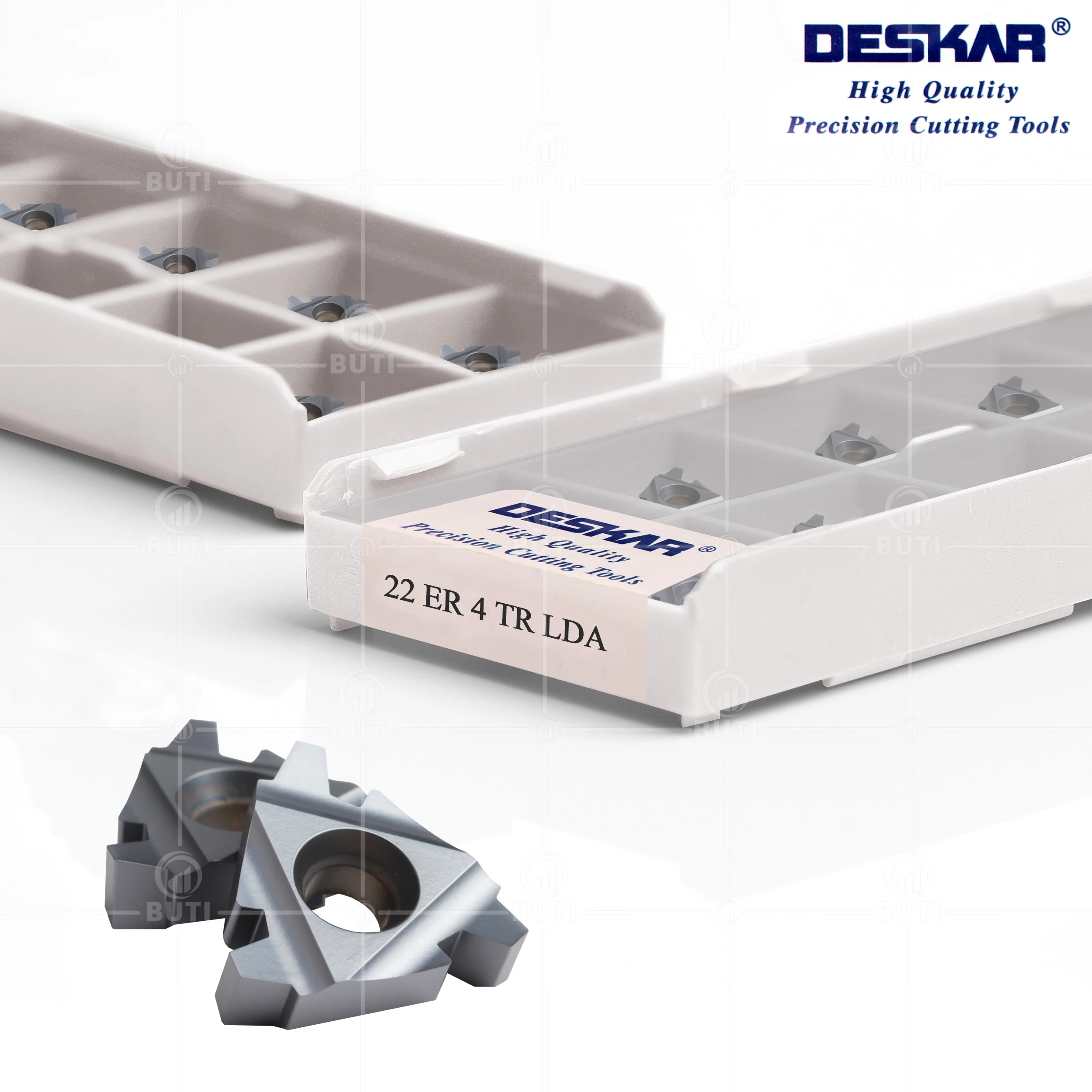 Imagem -02 - Deskar 100 Original 22er 22ir 4tr 5tr 6tr Lda Ldc Rosqueamento Ferramentas de Torneamento Inserções de Carboneto Torno Cnc Cortador de Corte da Lâmina de Rosca