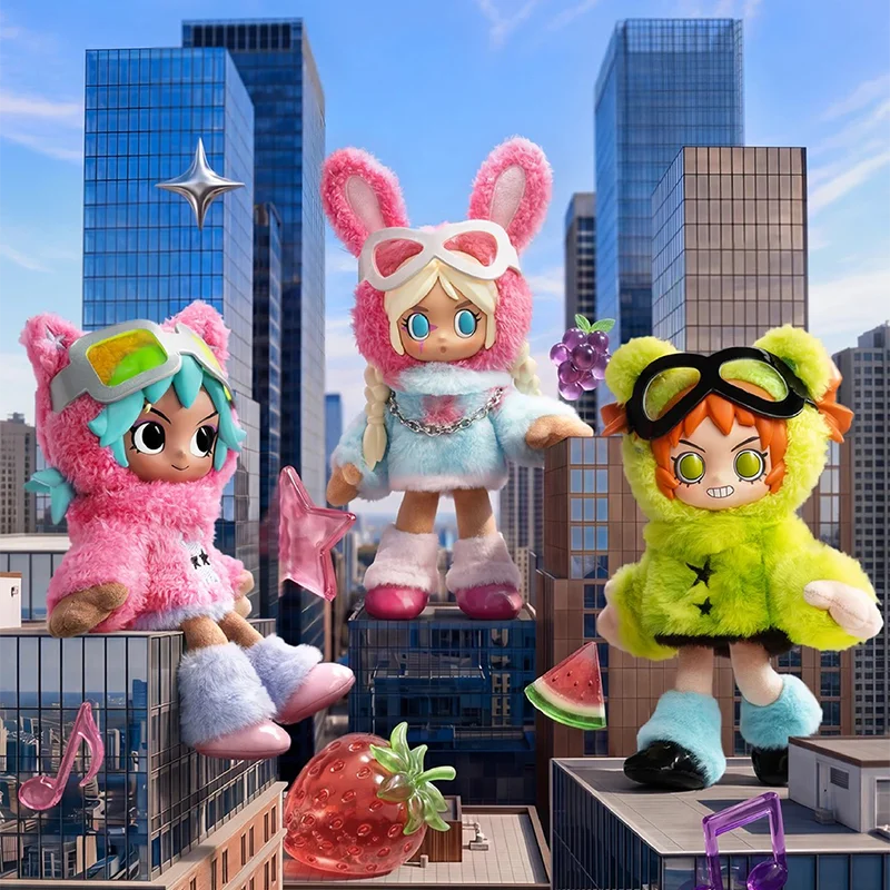 New Genuine Pop Mart Peach Riot Fruit Series Plush Doll Keychain Perfect For Gifts Mystery Boxes Hippers Girls Toys Anime Cute