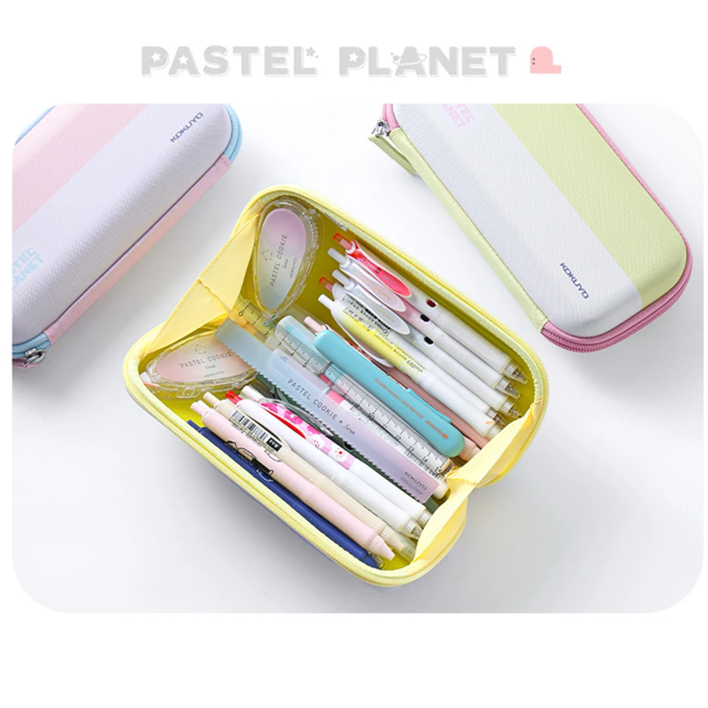 1pcs Japan Kokuyo Pencil Cases Desktop Spreading Large Opening Student Large Capacity Hard Case School Supplies Stationery