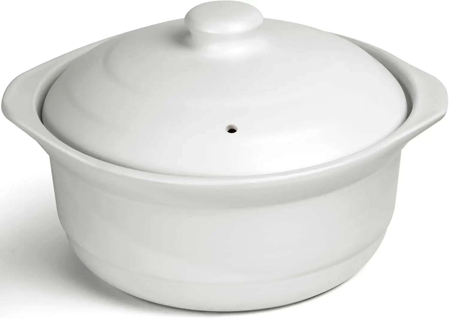 

Ceramic Pots Casserole Soup Bowl with Lid Ceramic Cookware Stockpot Rice Pots Clay Pot for Cooking (White, 3.4 Quart)