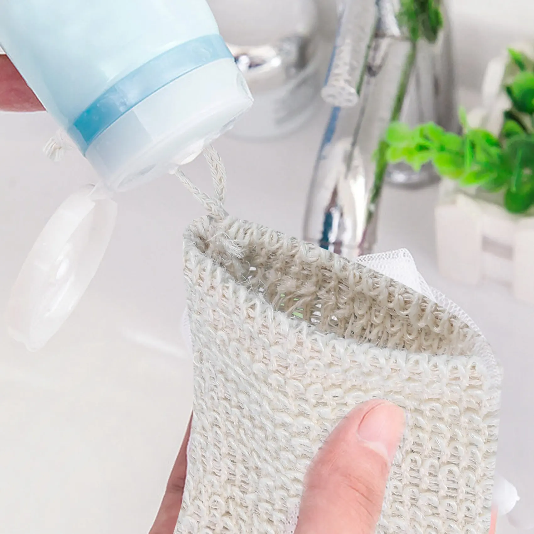 【PROMOTION】Shower Bath Sisal Soap Bag Natural Sisal Soap Bag Exfoliating Soap Saver Pouch Holder 36Pcs