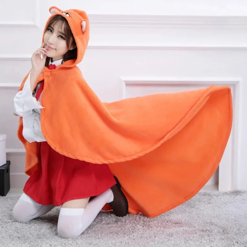Anime Himouto! Chan Cosplay Cloak Wig UMARU DOMA Costume Sweet Lovely White Student Uniforms High Quality Short Ski Ix;3,v'6.f;8