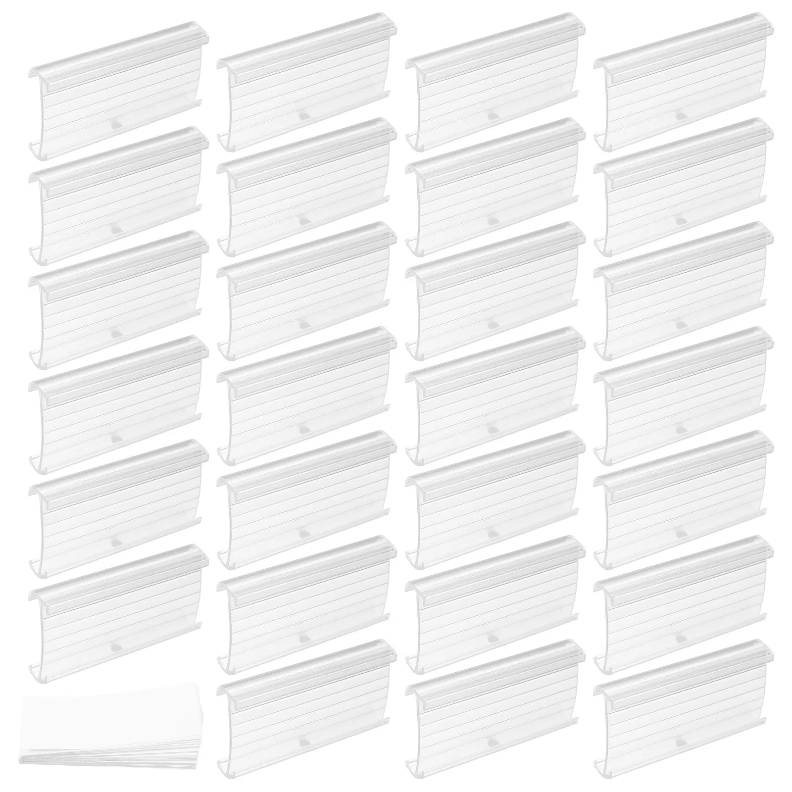 

50Pcs Label Holders Transparent Sign Display Stands for Shelves Price Tag Clips Merchandise Display Retail Accessories