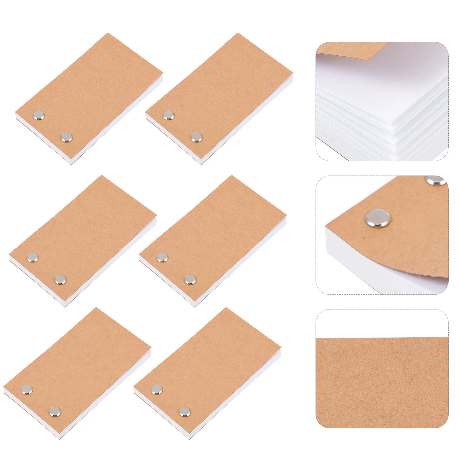 6Pcs Convenient Sketch Pad Premium Drawing Paper Set Portable Pocket-Sized Flipbook for Animators Artists Students Flat-Open