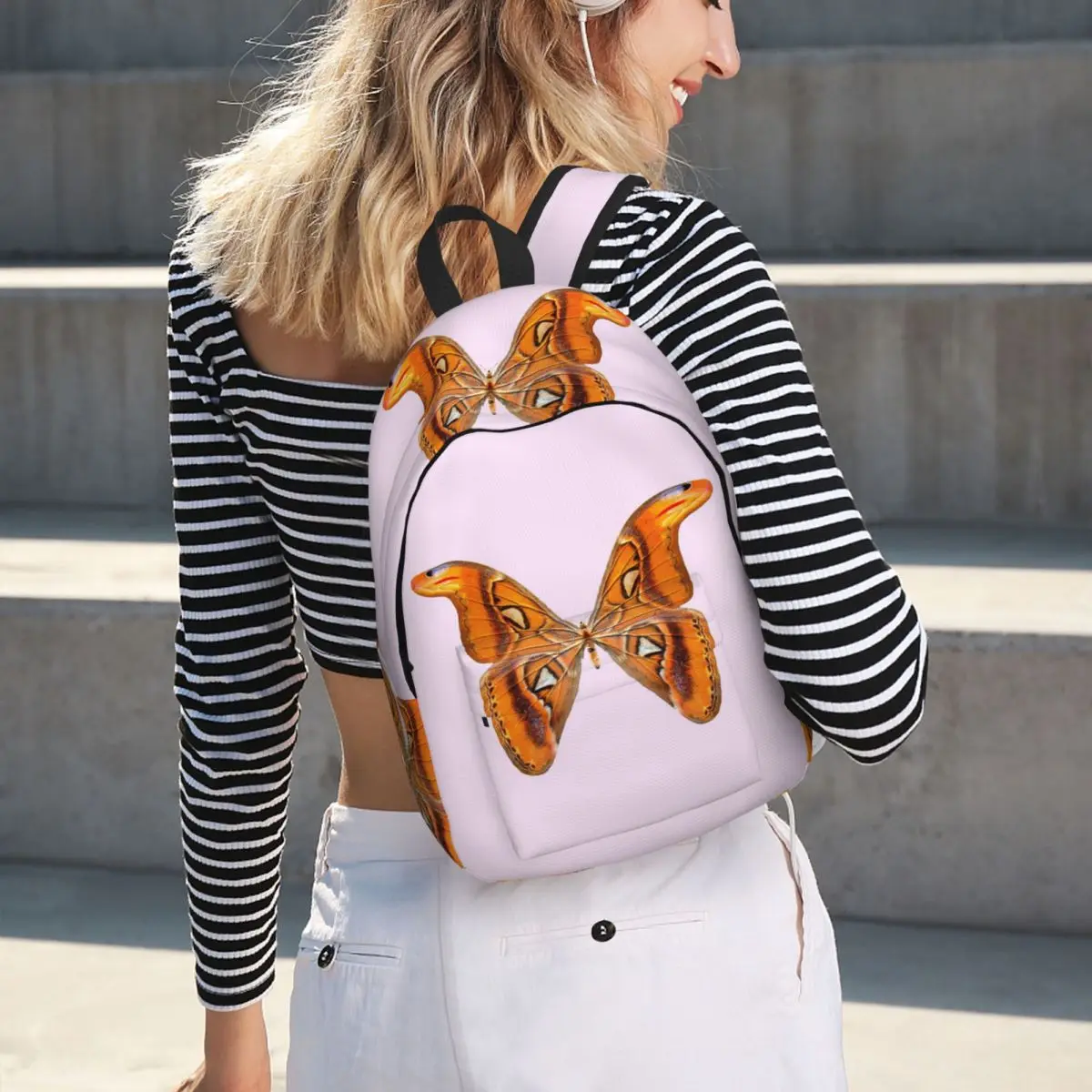 Atlas Moth Golden Wing Backpack Hot Sale Daypack Large Capacity Kids BookBag School Bag Shoulder Bags for Men Women