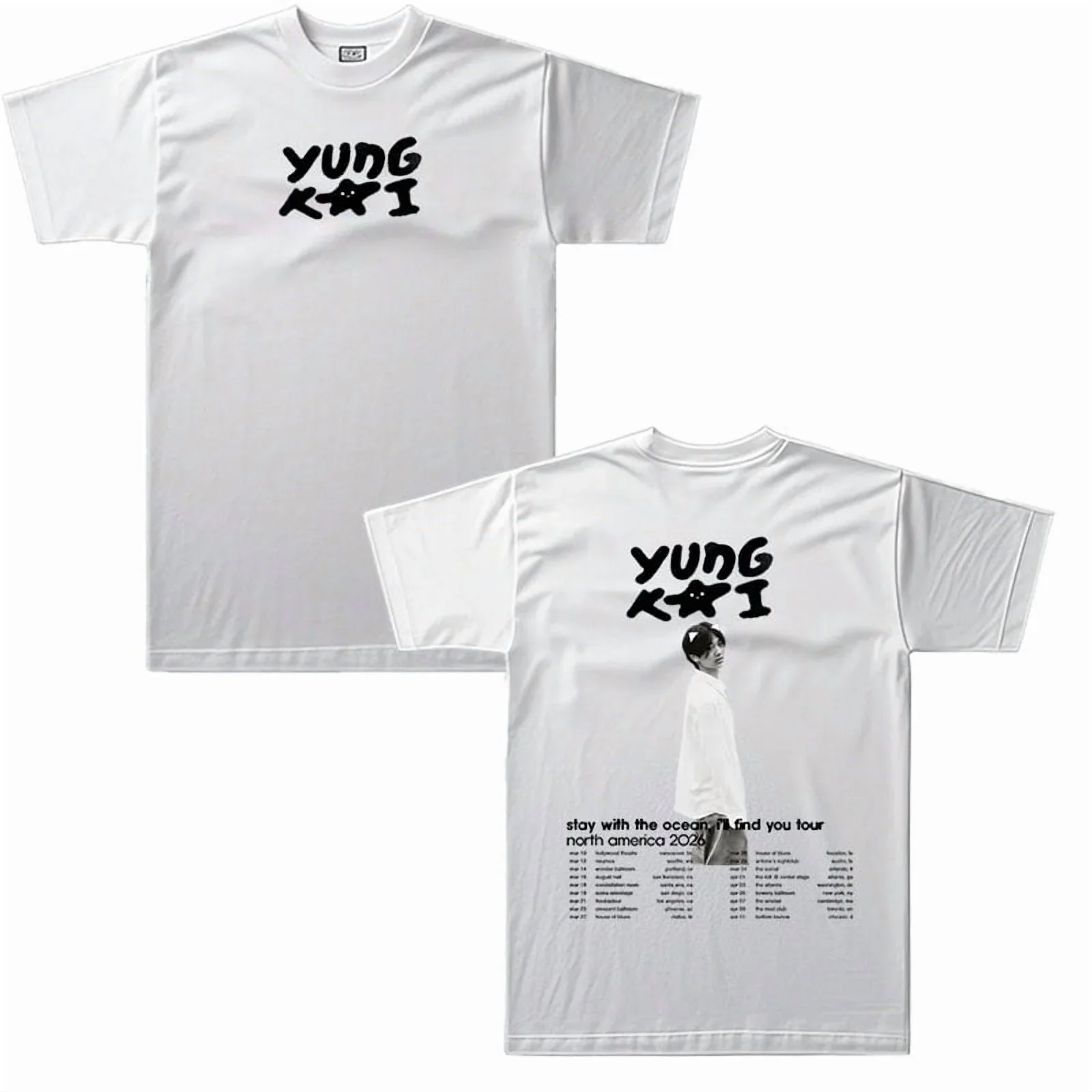 Yung Kai Merch 2026 Tour Tshirt Summer Unisex Short-sleeved T-shirt Fashion Y2K Printed Casual Stylish Design Tee